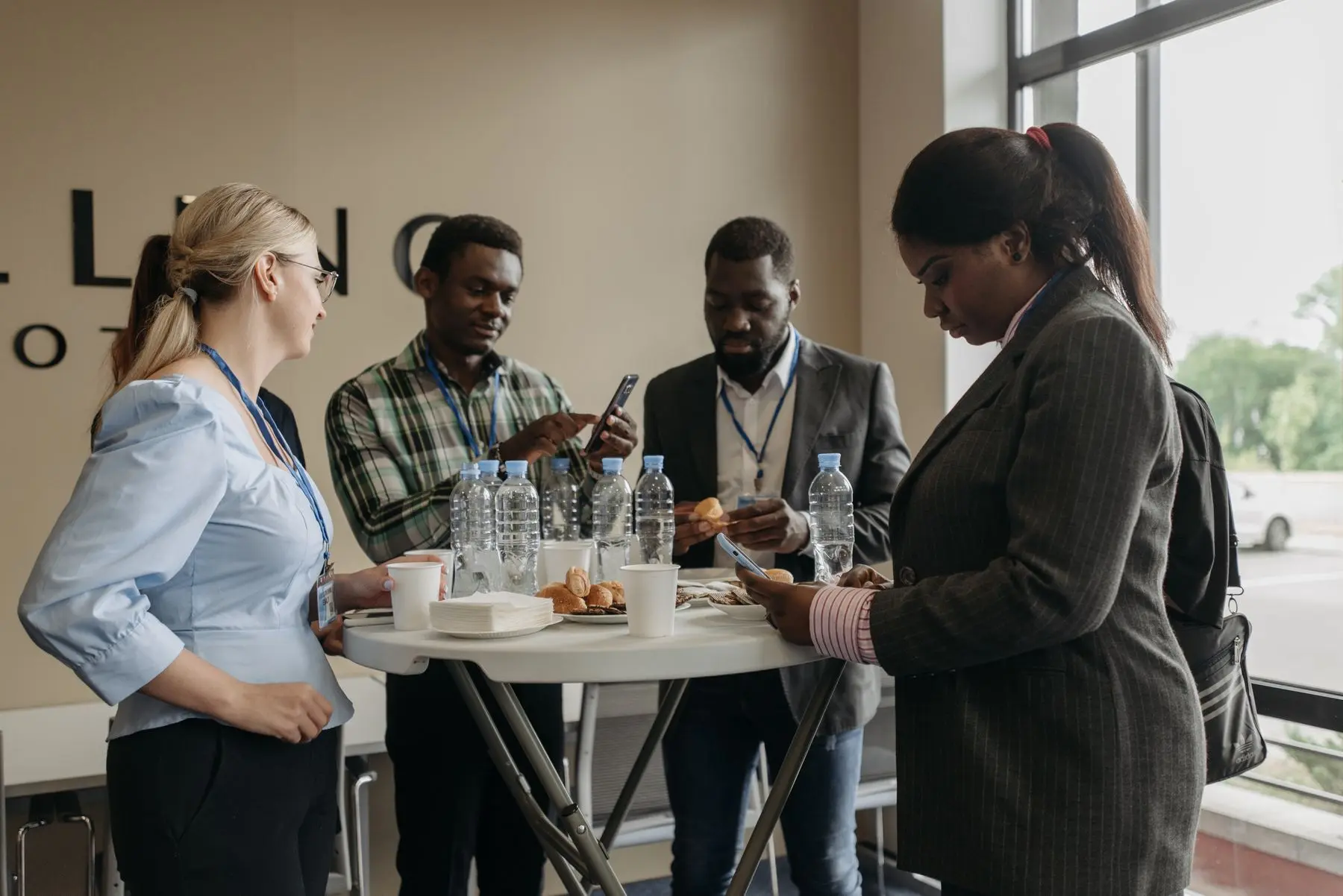 Guests connecting during a professional networking event